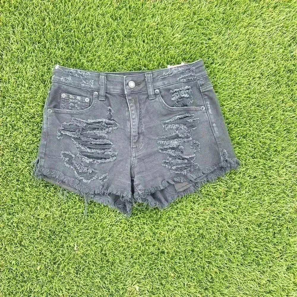 American eagle high rise festival denim shorts